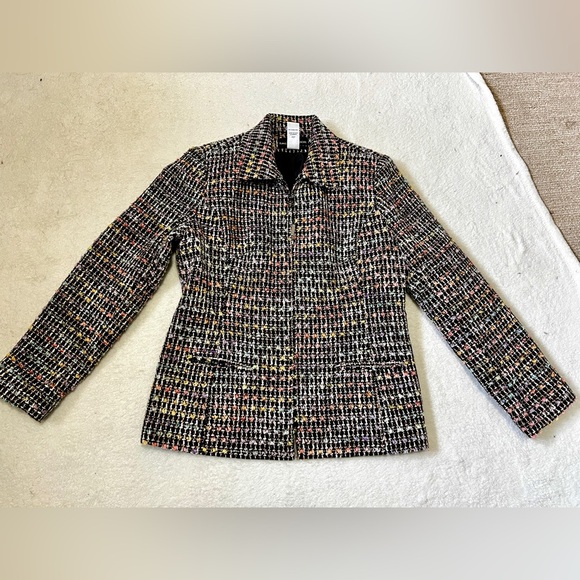 Sag Harbor Tweed Pastel Confetti Blazer Jacket - 6P - Picture 2 of 8